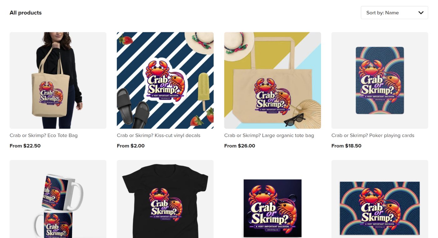 Preview of Crab or Skrimp Quickstore products